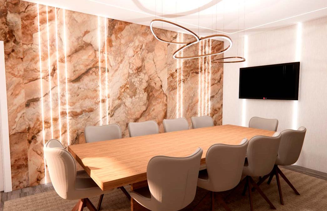 Acordo #142_03 | Projeto 3D Decoração de Interiores de Escritório