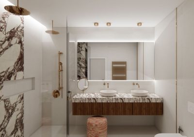 Mármore | projeto 3D de Casas de Banho em Mármore